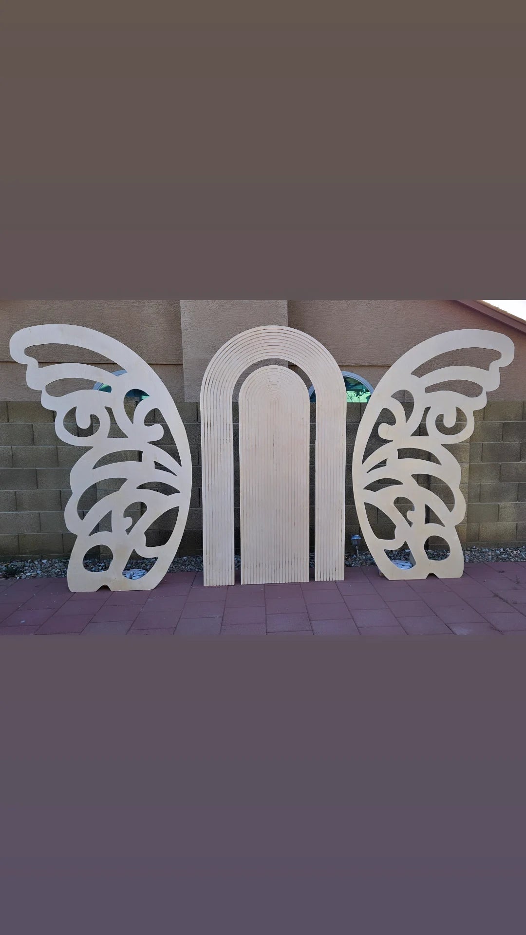 BUNDLE - 7ft butterlfy backdrop + 7ft 2D ripple Arch Panel