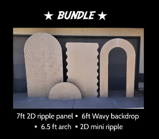 BUNDLE ★ 2d ripple panel + wavy backdrop + arch