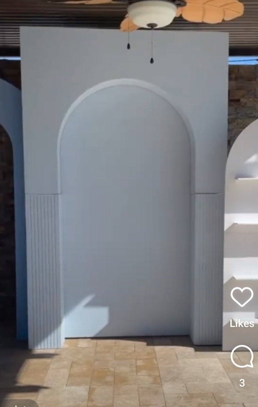 Backdrop - 3D Roman arch with 2 D ripple Columns (does not include back panel)