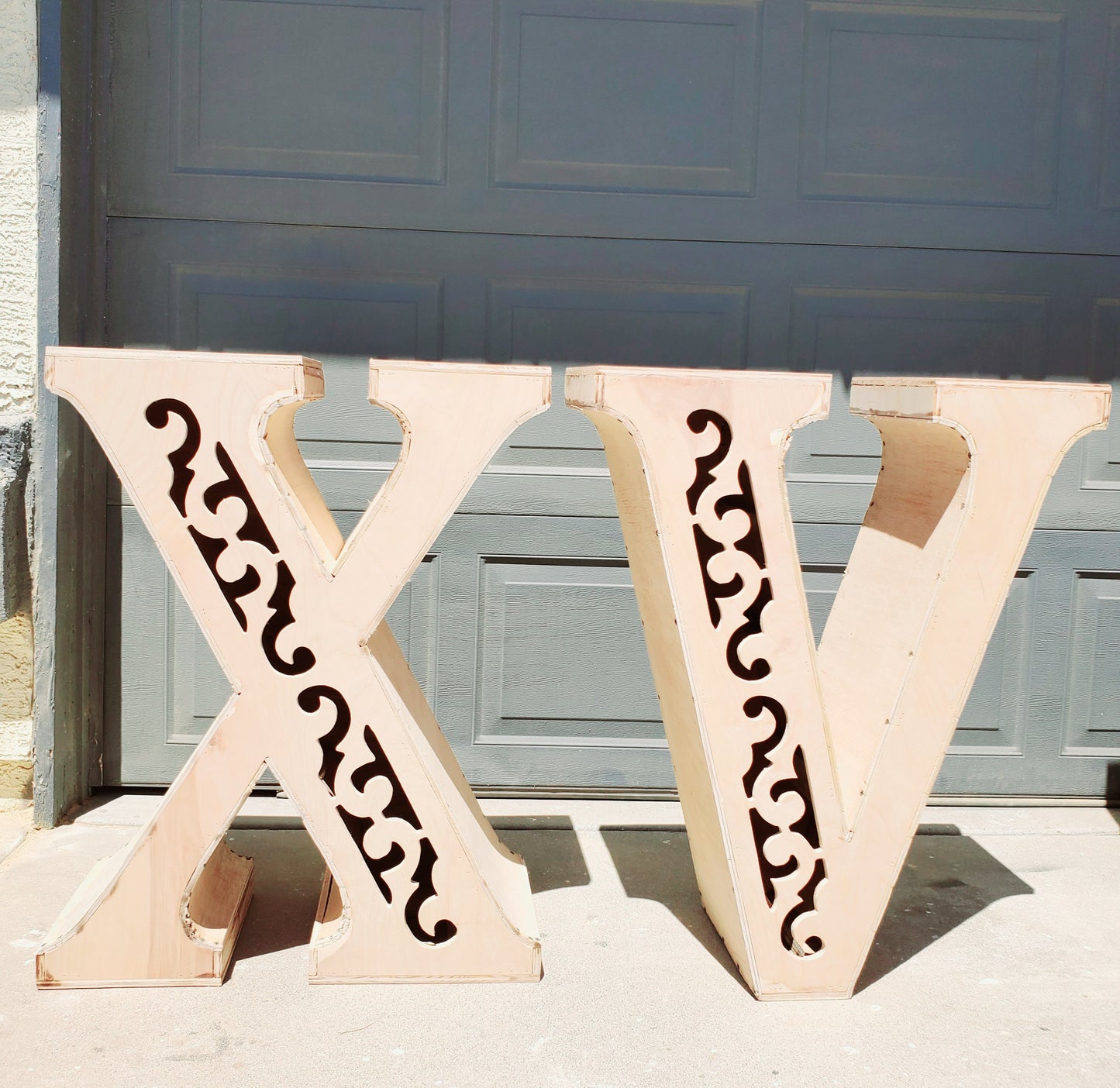 Table - letters with design