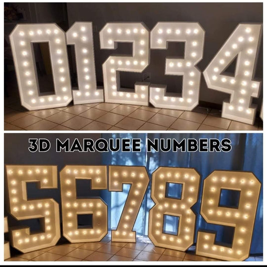 Marquee - 3D letters/numbers 3FT