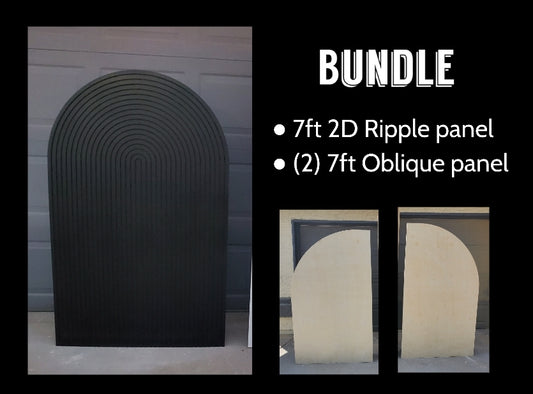 BUNDLE - 2d 7ft ripple panel + Oblique panels