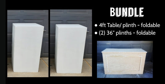 BUNDLE - 4ft foldable plint + 2 side plinths