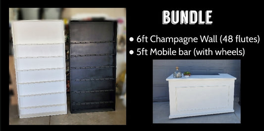 BUNDLE - Champagne wall + Mobile bar