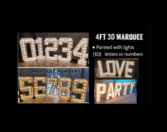 Bundle - (10) 4Ft 3D marquee